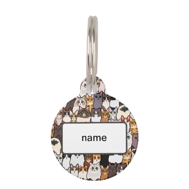 Médaillon Pour Animaux Amusez tant de chats et de chatons Collage (Devant)