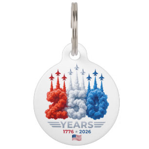 Médaillon Pour Animaux Anniversaire patriotique de 250 ans