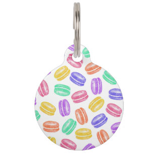 Médaillon Pour Animaux Aquarelle peinte à la main de couleur Macaron Coo