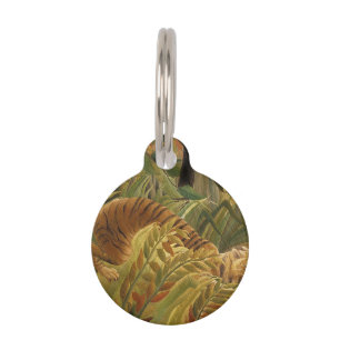 Médaillon Pour Animaux Art de Rousseau Jungle Tropical Tigre