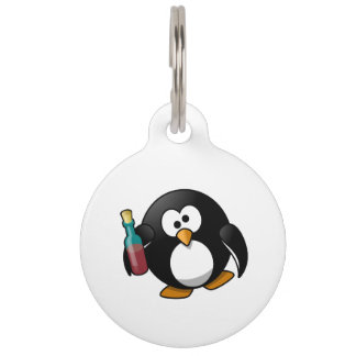 Médaillon Pour Animaux Art ivre mignon de pingouin