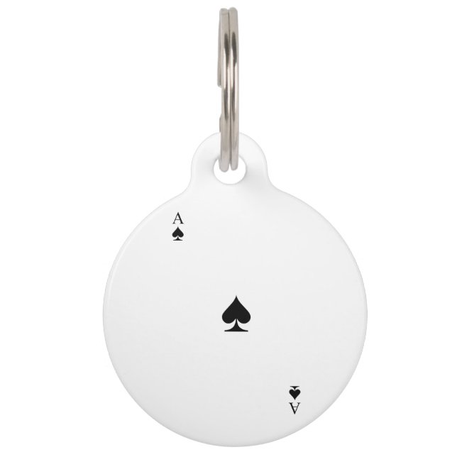 Médaillon Pour Animaux As de pique (Dos)