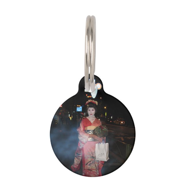 Médaillon Pour Animaux Asakusa Geisha Neo Tokyo (Devant)