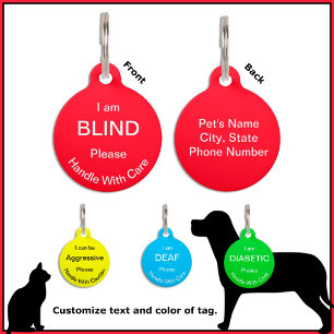 Médaillon Pour Animaux [Au sujet de mon chien] chien vigilant sourd de