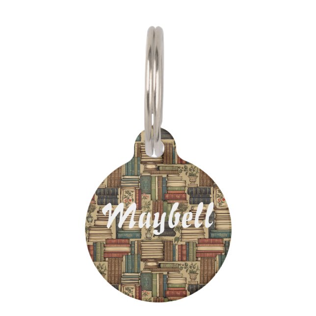Médaillon Pour Animaux Auteur de livres (Devant)