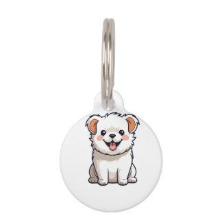Médaillon Pour Animaux Autocollant en vinyle de chiot Kawaii mignon - Des