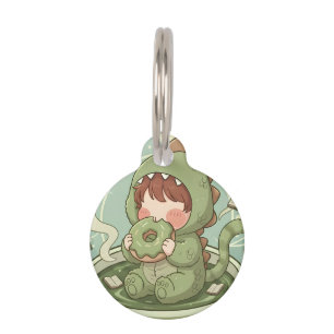 Médaillon Pour Animaux Aventure de la tasse Dino