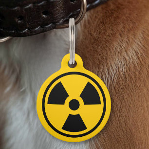 Médaillon Pour Animaux Avertissement de radioactivité