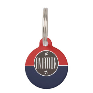 Médaillon Pour Animaux Avion de piste funky Avion Pilote Vol