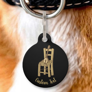 Médaillon Pour Animaux Baglama sur chaise