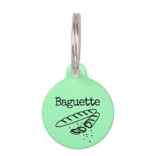 Médaillon Pour Animaux Baguette au pain vert