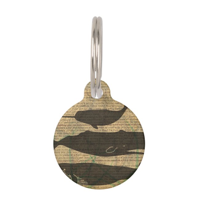 Médaillon Pour Animaux Baleine antique Vie marine (Devant)