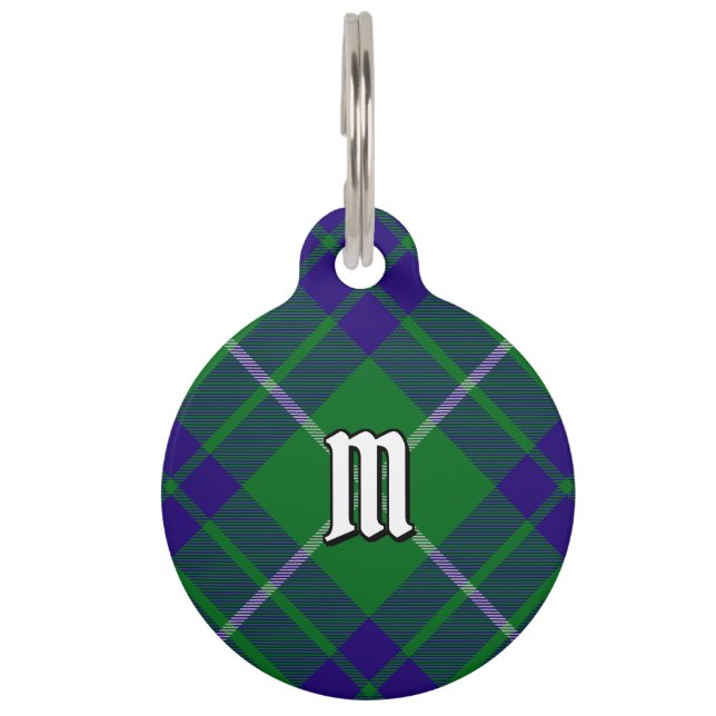 Médaillon Pour Animaux Balise Clan Hamilton Hunter Tartan Pet ID (Devant)