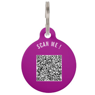Médaillon Pour Animaux Balise Code QR Code Scan Info Texte Pet ID Choisir