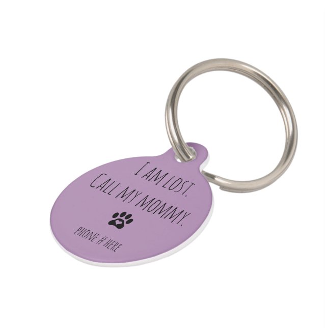 Médaillon Pour Animaux Balise de chien personnalisée (Côté )