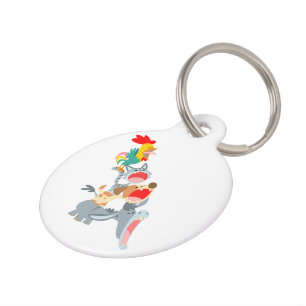 Médaillon Pour Animaux Balise de dessin mignon Bremen Town Musicians Chie