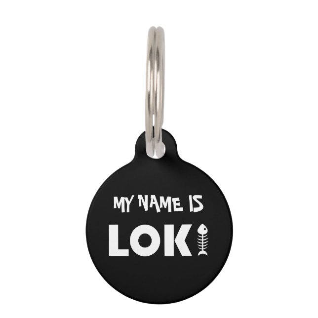 Médaillon Pour Animaux Balise d'ID animal de compagnie Loki Cat (Devant)