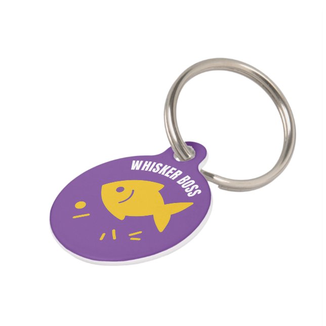 Médaillon Pour Animaux Balise d'identification de chat personnalisé - "Wh (Côté )