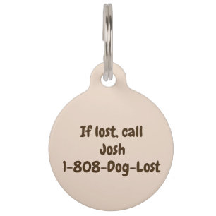 Médaillon Pour Animaux Balise d'identification de chien personnalisable b