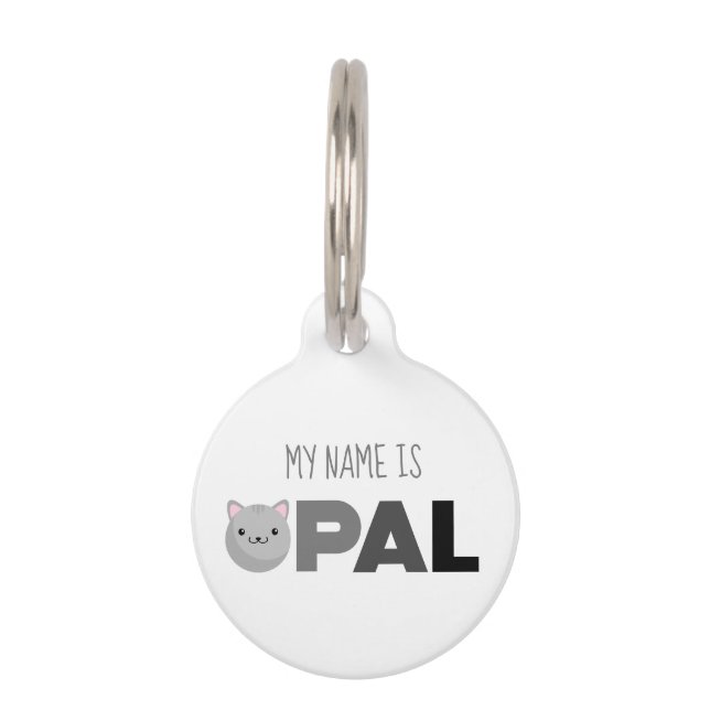 Médaillon Pour Animaux Balise d'identification de l'animal de compagnie O (Devant)