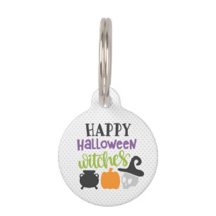 Médaillon Pour Animaux Balise d'identification des sorcières Halloween Ha