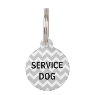 Médaillon Pour Animaux Balise Gris Chevron Service d'impression Chien Ani