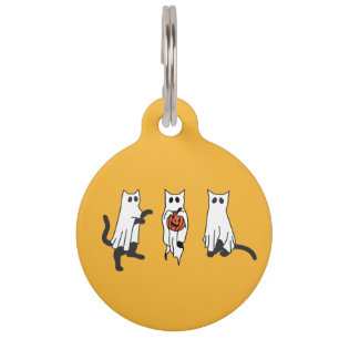 Médaillon Pour Animaux Balise ID animal de compagnie Ghost Kitties
