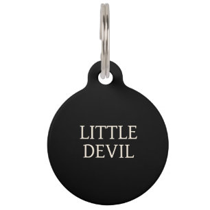 Médaillon Pour Animaux Balise Little Devil Modern Dog ID Round Pet