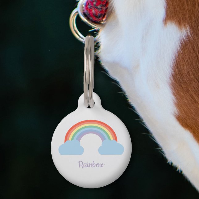 Médaillon Pour Animaux Balise Pastel Rainbow Pet (Rainbow Pet Tag)