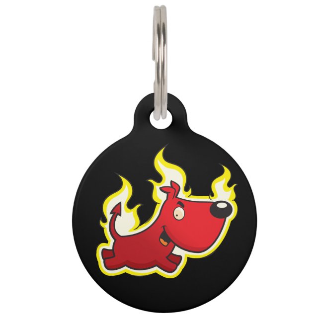 Médaillon Pour Animaux Balise pour animal de compagnie Hell Hound (Devant)