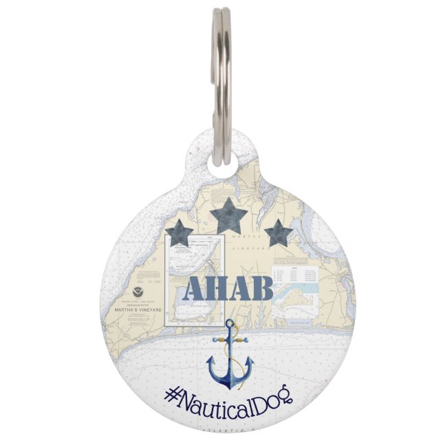 Médaillon Pour Animaux Balise pour animal de compagnie nautique | Ancre S (Devant)