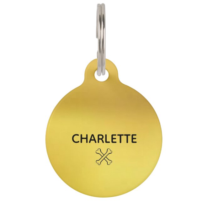 Médaillon Pour Animaux Balise Ronde Animal (Devant)