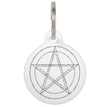 Balise simple pour animal de compagnie Pentagram