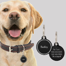 Balises de nom d'animal de compagnie personnalisé 