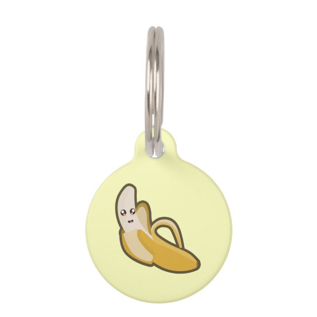 Médaillon Pour Animaux Banane de Kawaii (Devant)
