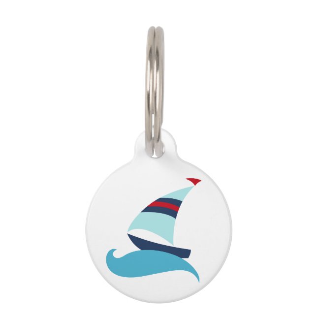 Médaillon Pour Animaux Bateau (Devant)