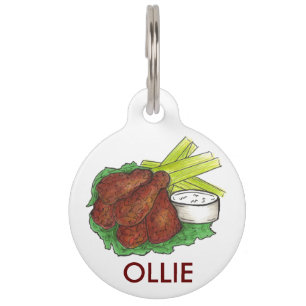 Médaillon Pour Animaux BBQ Buffalo épicé épicé chaud poulet ailes de nour