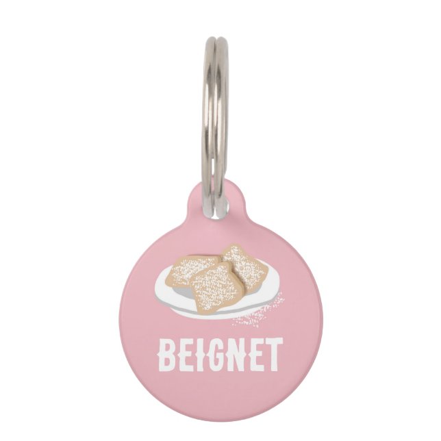 MÉDAILLON POUR ANIMAUX BEIGNET (Devant)
