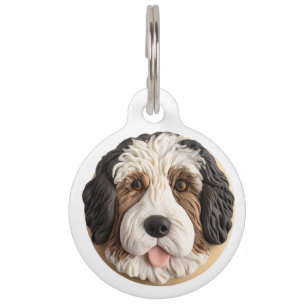 Médaillon Pour Animaux Bernedoodle Chien 3D inspiré