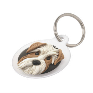 Médaillon Pour Animaux Biewer Terrier Dog 3D inspiré