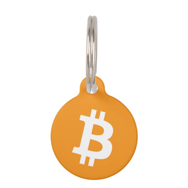 Médaillon Pour Animaux Bitcoin (Devant)
