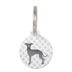 Médaillon Pour Animaux Blue Italian Greyhound mignon Dessin