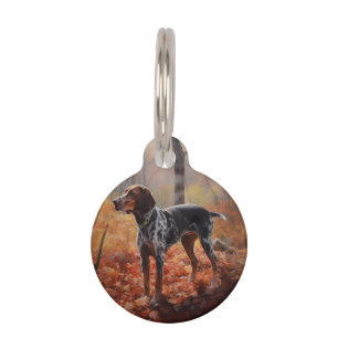 Médaillon Pour Animaux Bluetick Coonhound en automne Leaves automne Inspi