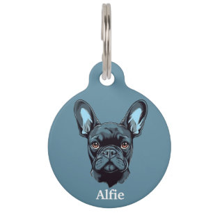 Médaillon Pour Animaux Bouledogue français Personnalisé