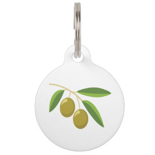 Médaillon Pour Animaux Branche Olive