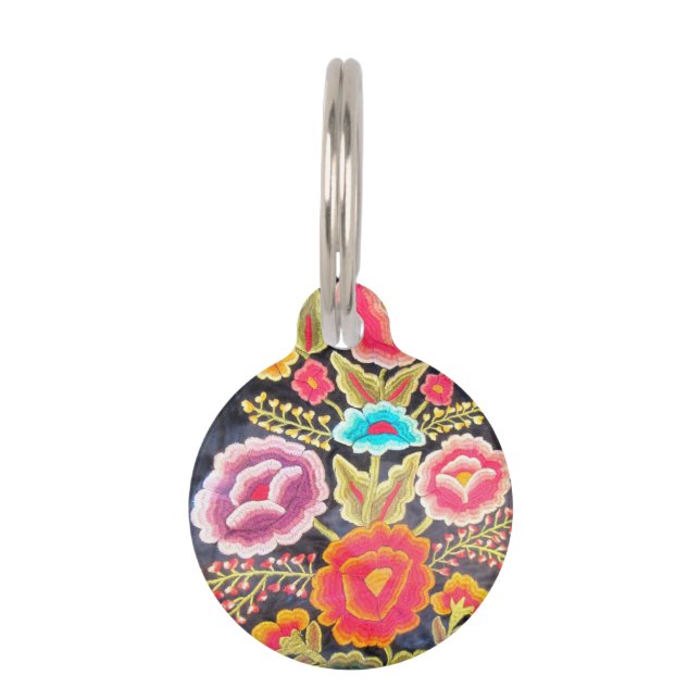 Médaillon Pour Animaux Broderie mexicaine (Devant)