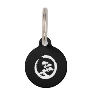 Médaillon Pour Animaux Brush Stroke de l'arbre Bonsai W Enso