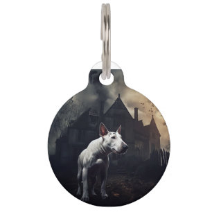 Médaillon Pour Animaux Bull Terrier Halloween effroi