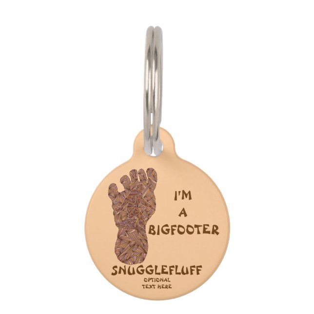 Médaillon Pour Animaux Cabot errant d'amusement de Bigfoot de voie de Z (Devant)