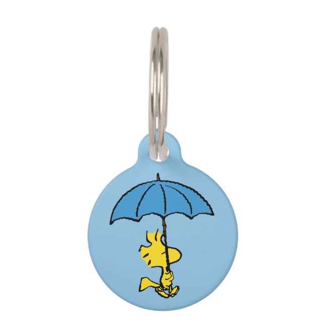 Médaillon Pour Animaux cacahuètes | Parapluie bleu Woodstock (Devant)